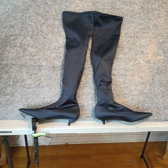 Charles & Keith Women's Sz 41 US 11 Thigh High Boots In Blue. - Picture 1 of 9